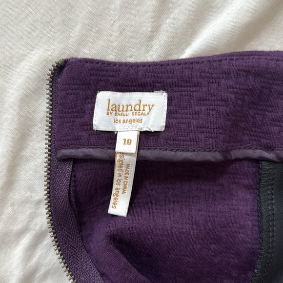 Laundry Shelli Segal Pencil Skirt Women's Size 10 Stretch Black Purple - Picture 6 of 7